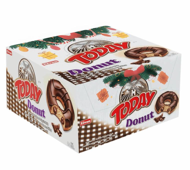 Донат со вкусом «шок новогодний дизайн»