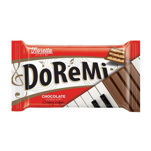 Шоколад молочный с хрустящей вафлей и орехово-кремовой начинкой DoReMi