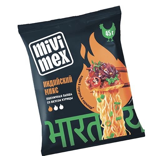 Лапша БП Мивимекс со вкусом курицы Индийский микс