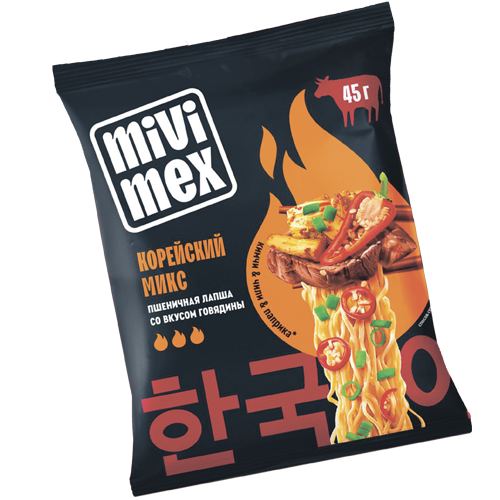 Лапша БП Мивимекс со вкусом говядины Корейский микс