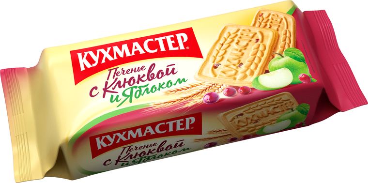 Печенье с клюквой и яблоком сахарное