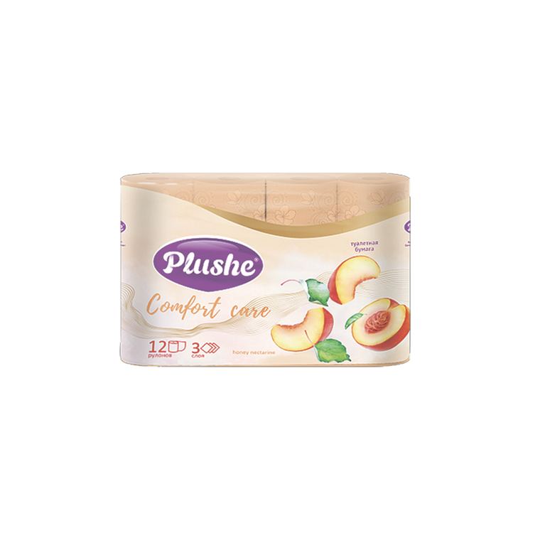 Туалетная бумага Plushe Comfort care Honey Necta