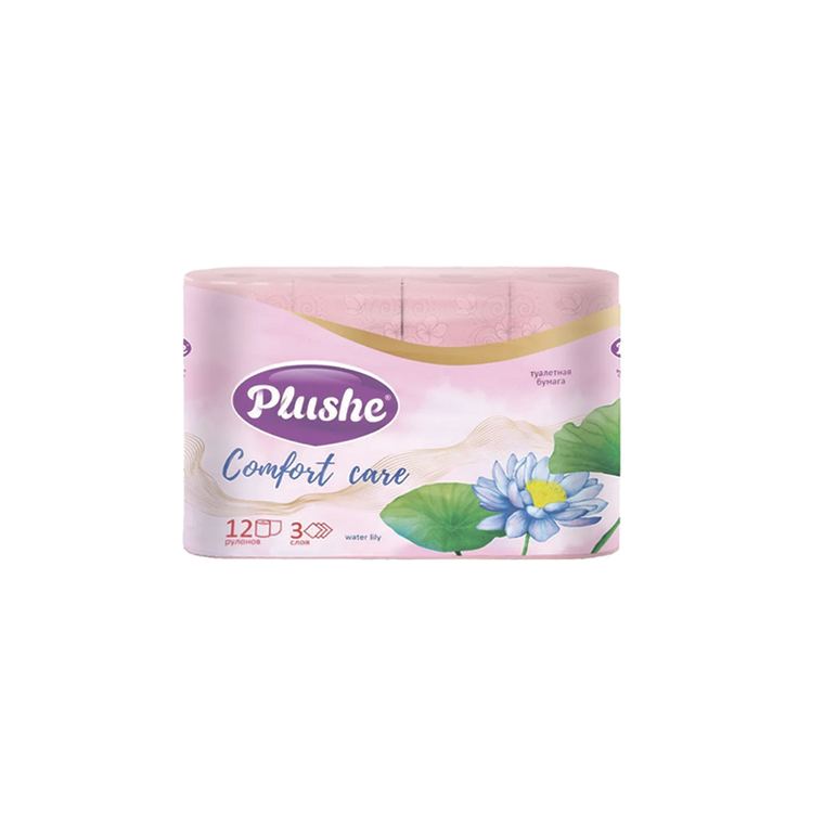 Туалетная бумага Plushe Comfort care water lily