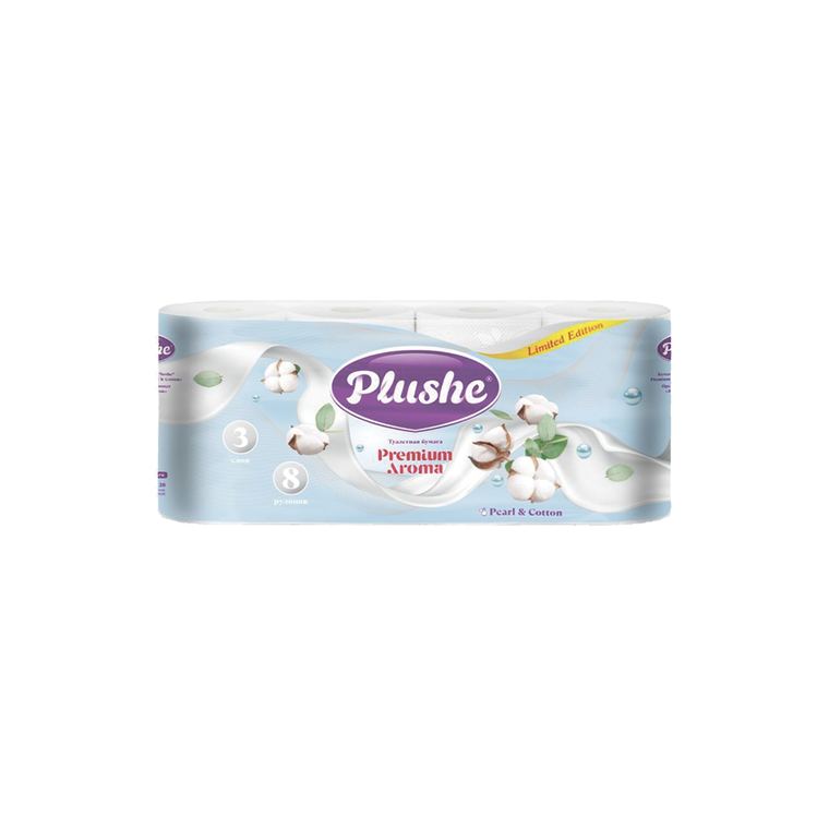 Туалетная бумага Plushe Premium Aroma Pearl & Cotton