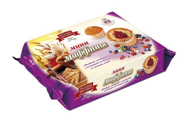Мини-маффины с начинкой Ягодное ассорти