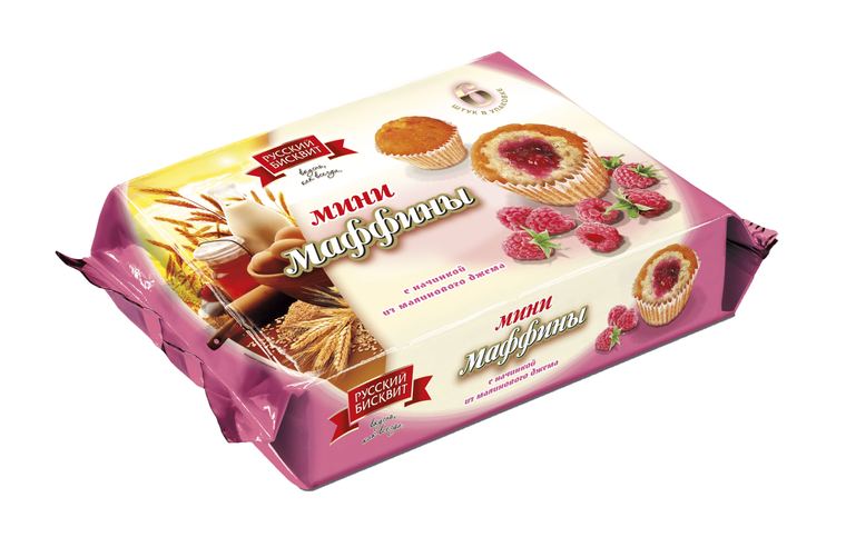 Мини-маффины с начинкой из малинового джема
